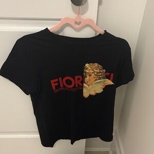 Fiorucci Black Graphic Women's Top size small